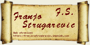 Franjo Strugarević vizit kartica